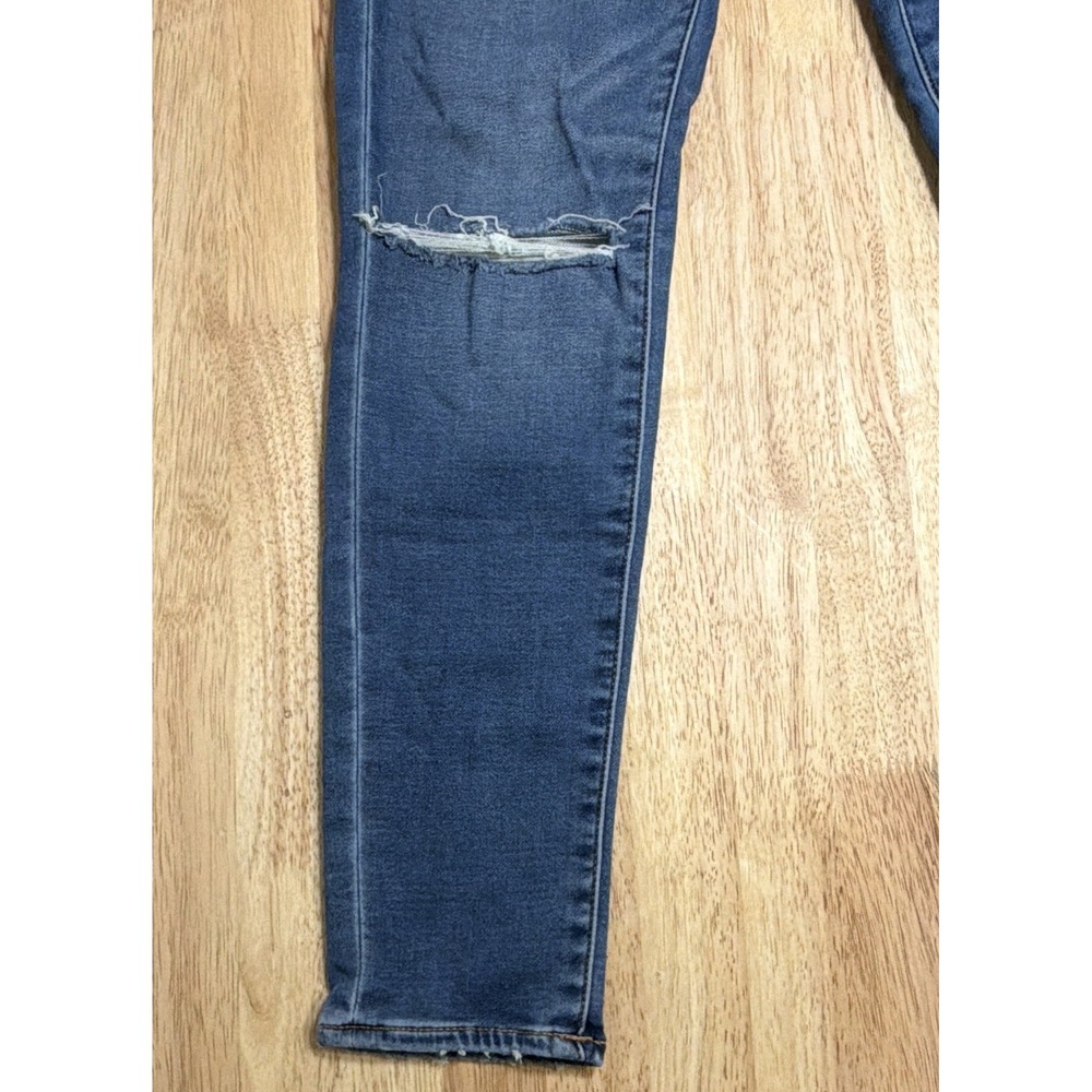 American Eagle Next Level Stretch Hi-Rise Blue Distressed Women's Size 10 - Picture 5 of 16